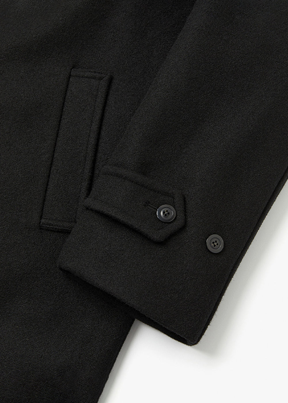 HIGH NECK WOOL LONG COAT_BLACK