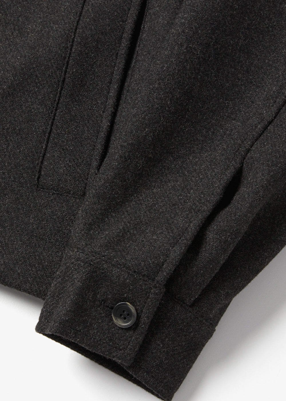 BACK-TAP POINTED WOOL JACKET_BLACK