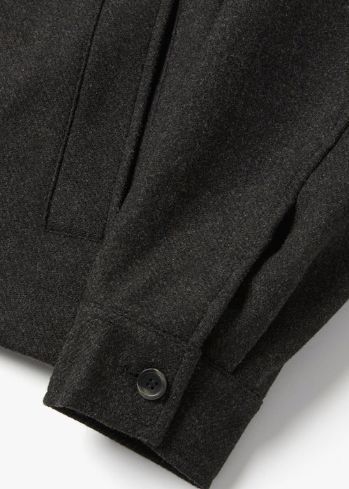 BACK-TAP POINTED WOOL JACKET_BLACK