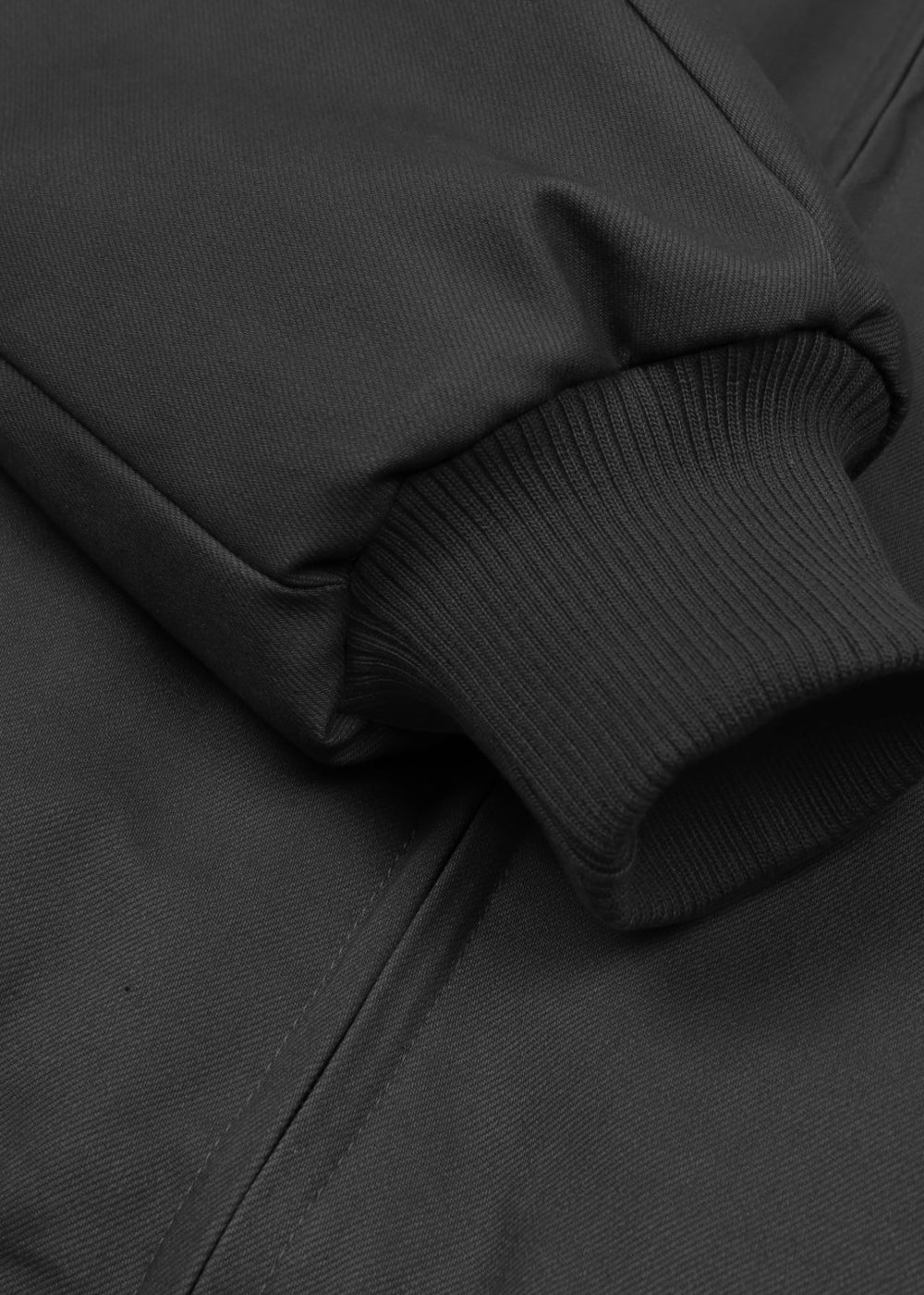 SHEARLING COLLAR BANDING JACKET_BLACK