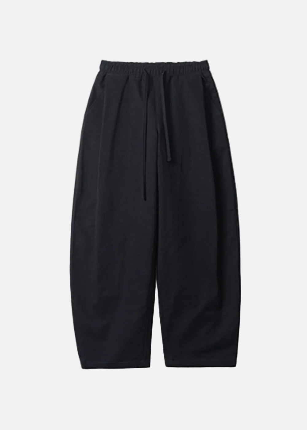 WASHED TWILL COTTON PANTS_BLACK