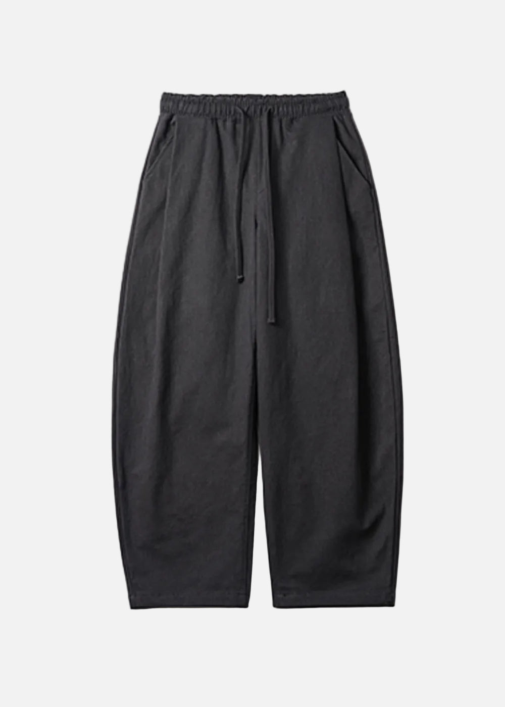 WASHED TWILL COTTON PANTS_CHARCOAL