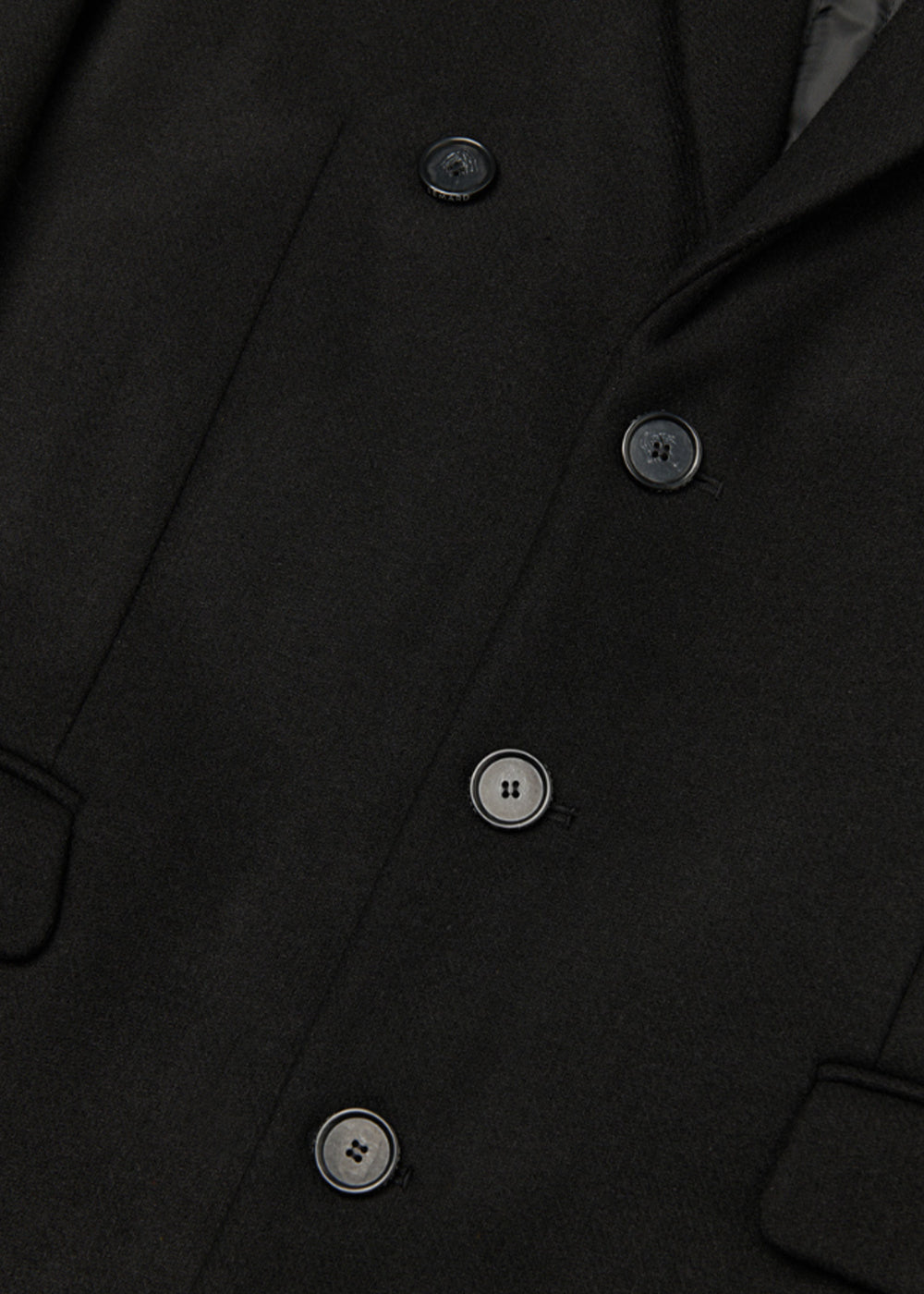 WOOL BLENDED SINGLE COAT_BLACK