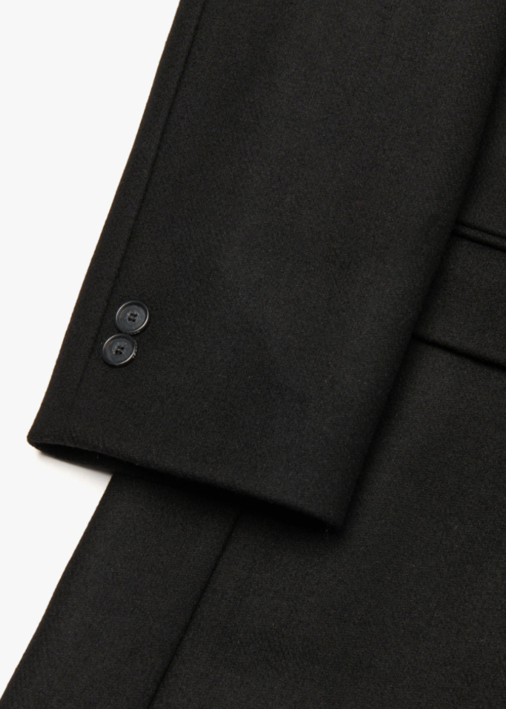 WOOL BLENDED SINGLE COAT_BLACK