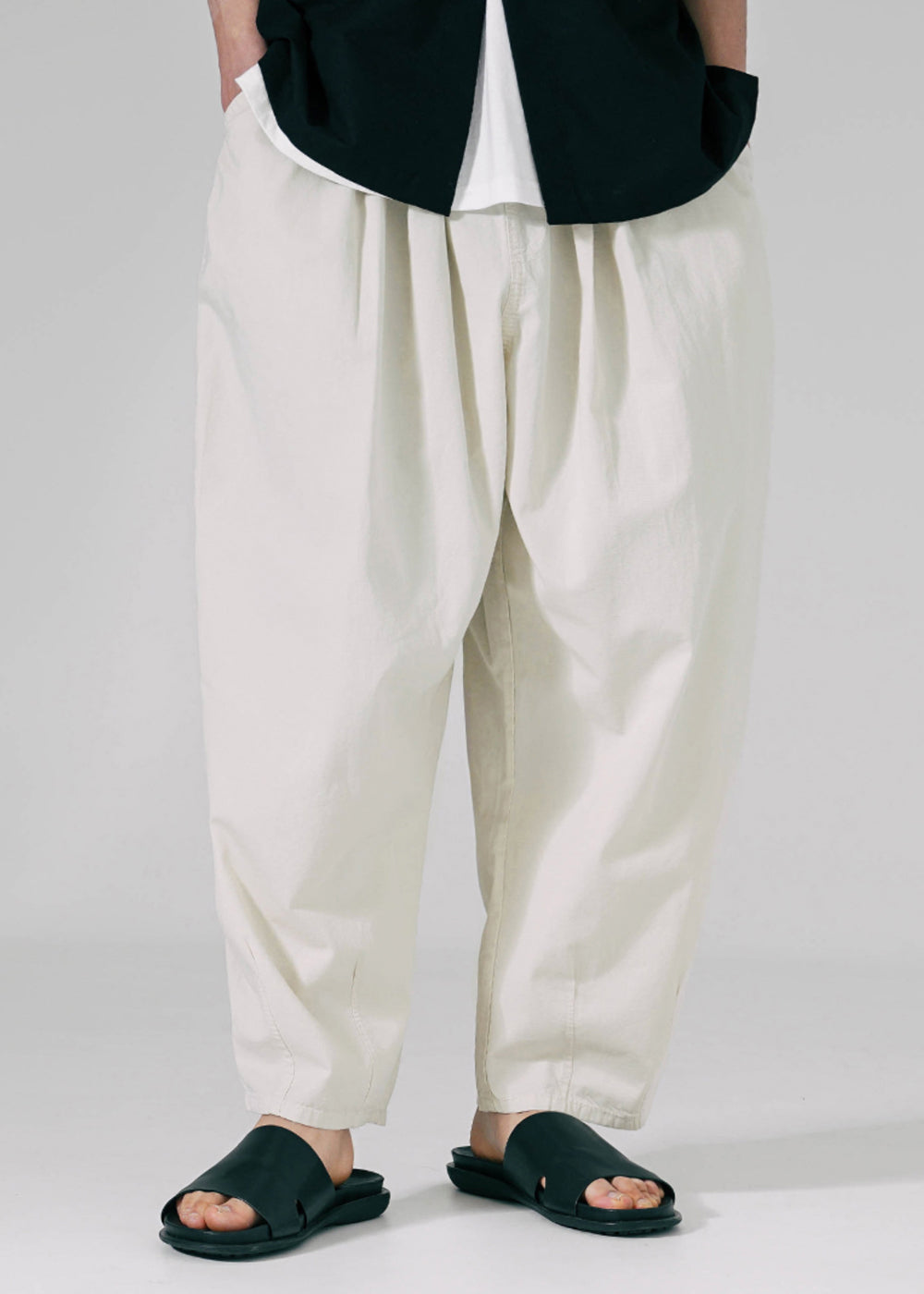 WASHED BALLOON PANTS_CREAM