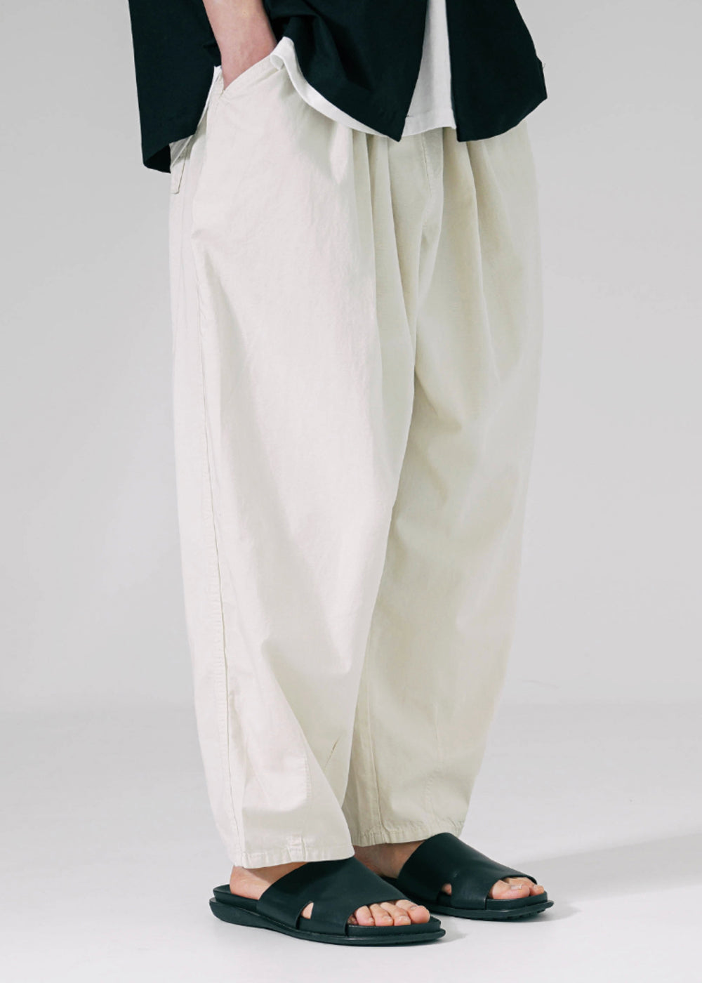 WASHED BALLOON PANTS_CREAM