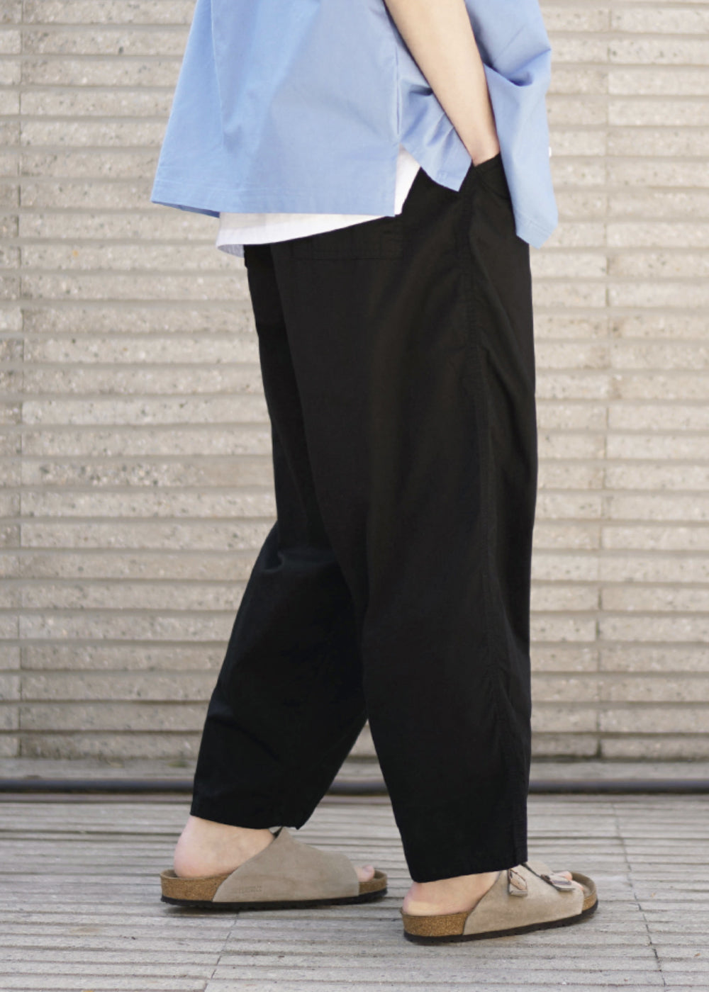 WASHED BALLOON PANTS_BLACK