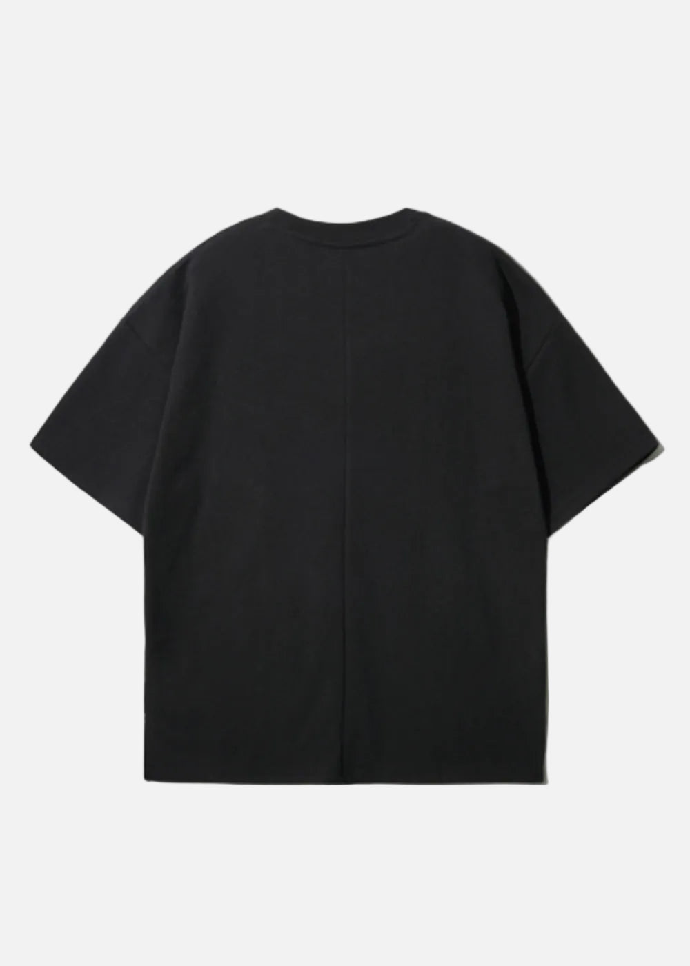 DOUBLE COTTON SHORT SLEEVE T_BLACK