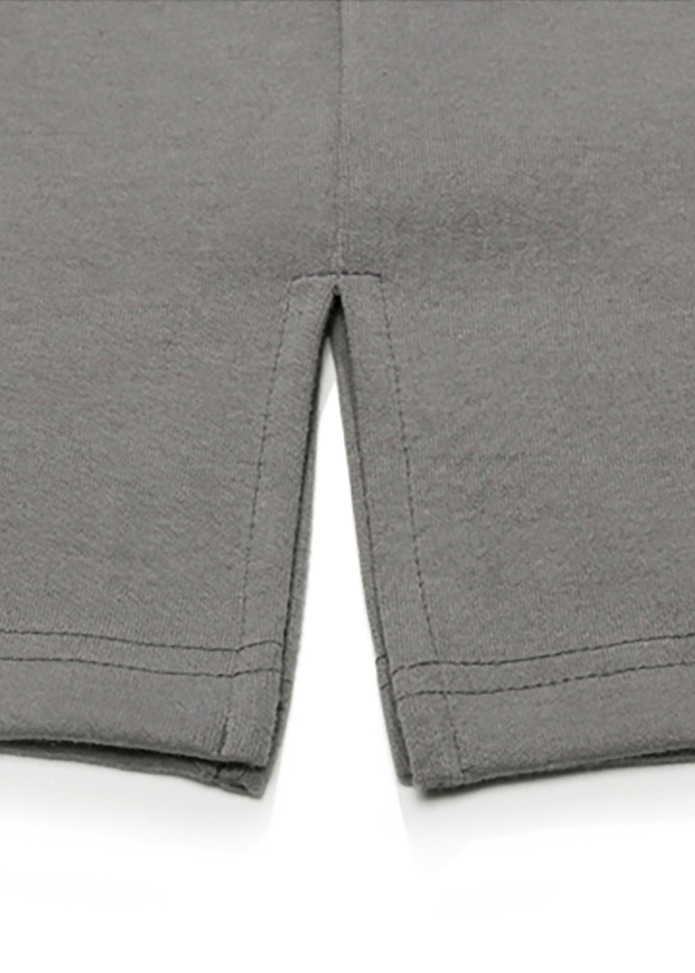 DOUBLE COTTON SHORT SLEEVE T_DARK GREY