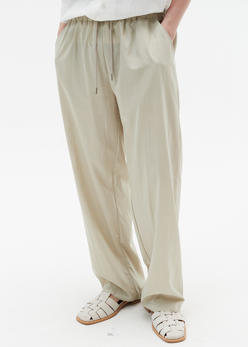 SIGNATURE BANDING PANTS_CREAM
